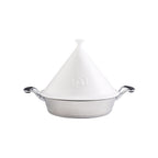Tajine Avec Couvercle Céramique - Inox - Blanc