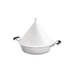 Tajine Avec Couvercle Céramique - Inox - Blanc