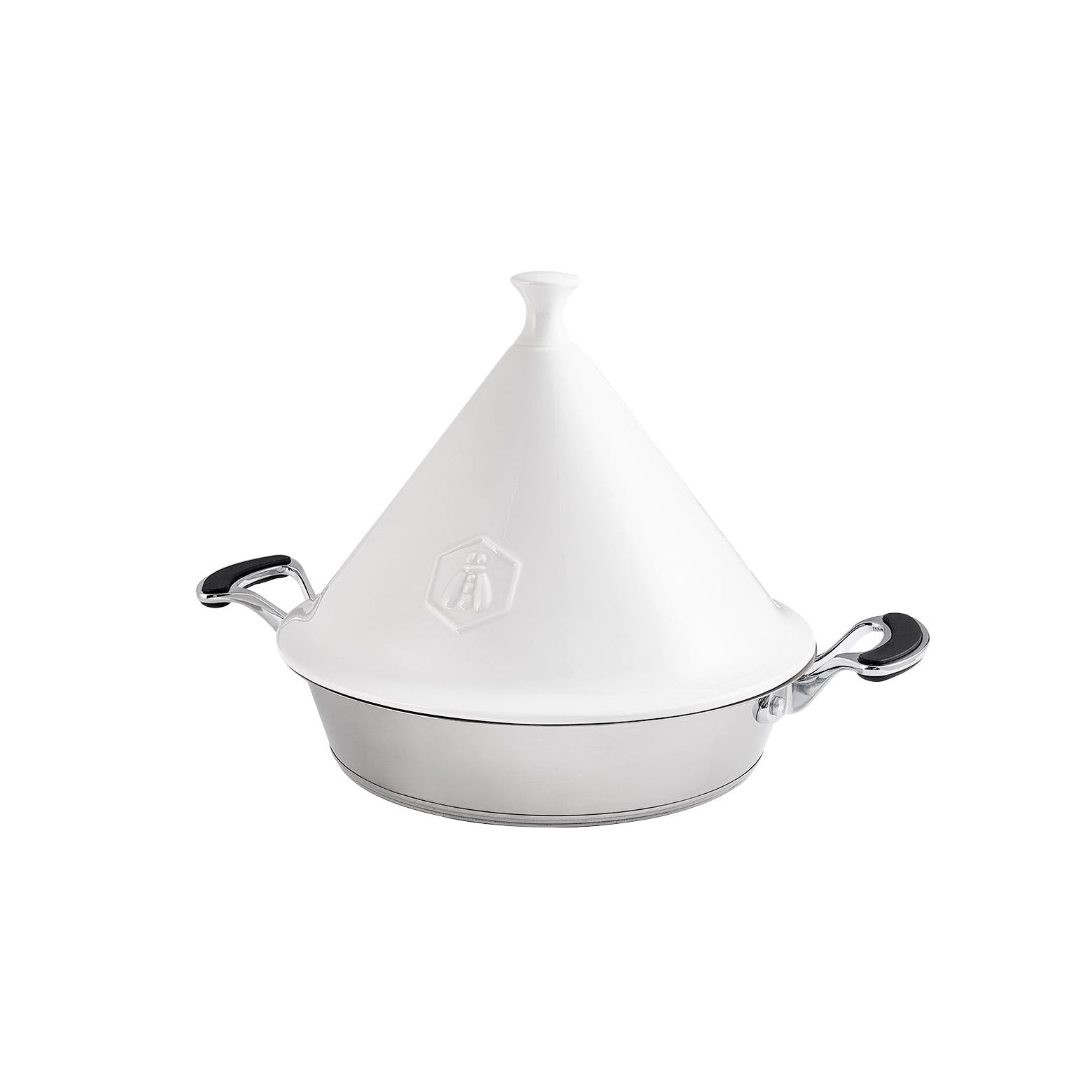 Tajine Avec Couvercle Céramique - Inox - Blanc