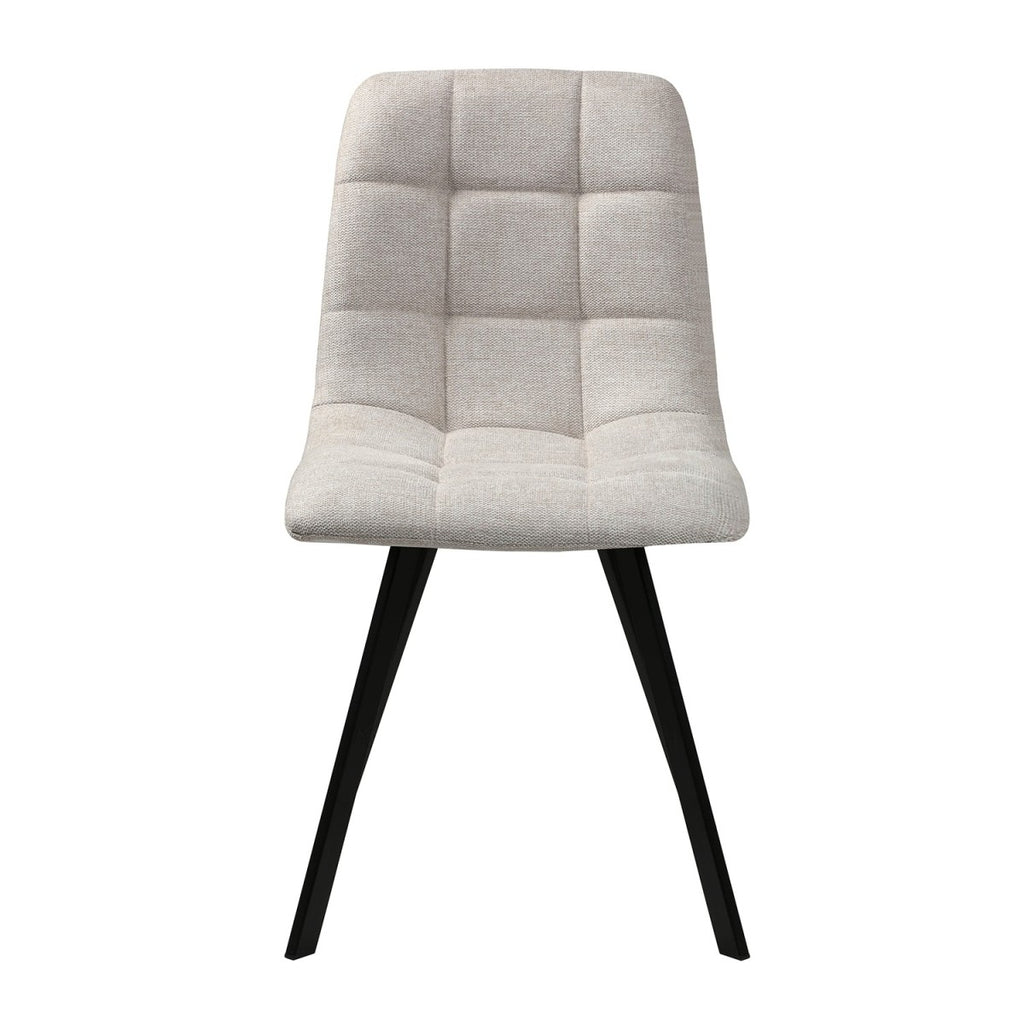 Chilli - Set of 4 Padded Chairs - Beige Mottled Fabric