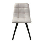 Chilli - Set of 4 Padded Chairs - Beige Mottled Fabric