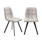 Chilli - Set of 4 Padded Chairs - Beige Mottled Fabric