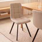 Chilli - Set of 4 Padded Chairs - Beige Mottled Fabric