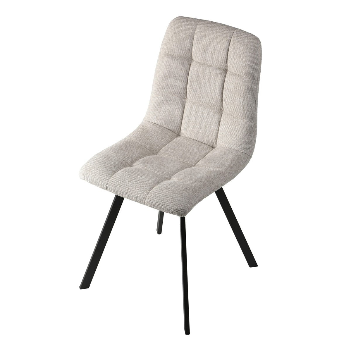 Chilli - Set of 4 Padded Chairs - Beige Mottled Fabric