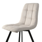Chilli - Set of 4 Padded Chairs - Beige Mottled Fabric