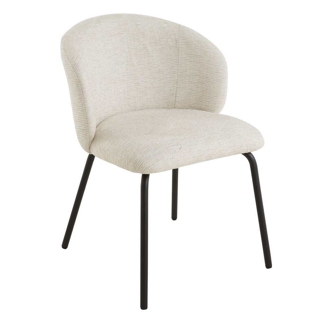 Vesper - Lot De 2 Chaises - Tissu Chiné & Métal