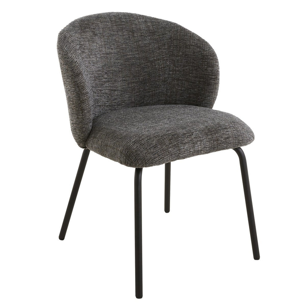 Vesper - Lot De 2 Chaises - Tissu Chiné & Métal