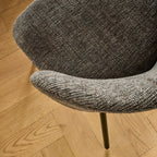 Vesper - Lot De 2 Chaises - Tissu Chiné & Métal
