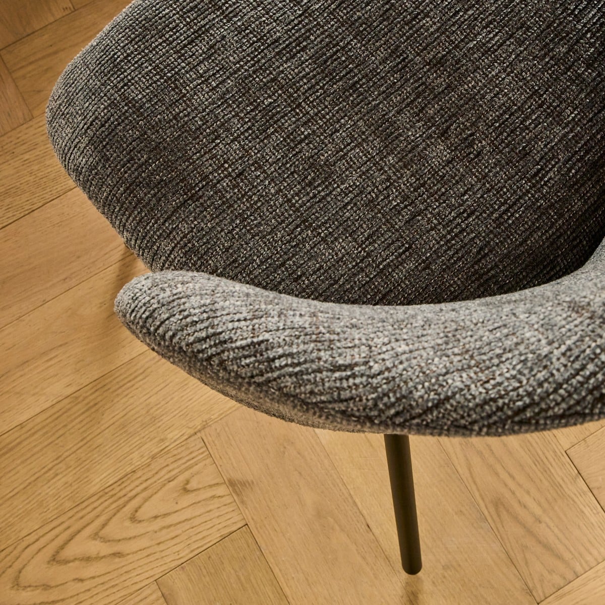 Vesper - Lot De 2 Chaises - Tissu Chiné & Métal