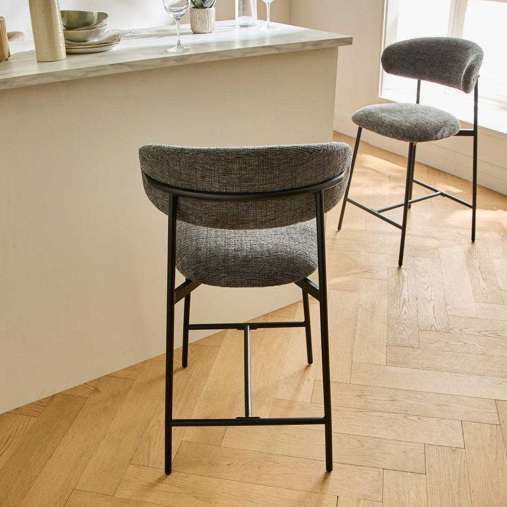 Lot de 2 - Tabouret De Bar Draco - Gris