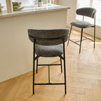 Lot de 2 - Tabouret De Bar Draco - Gris