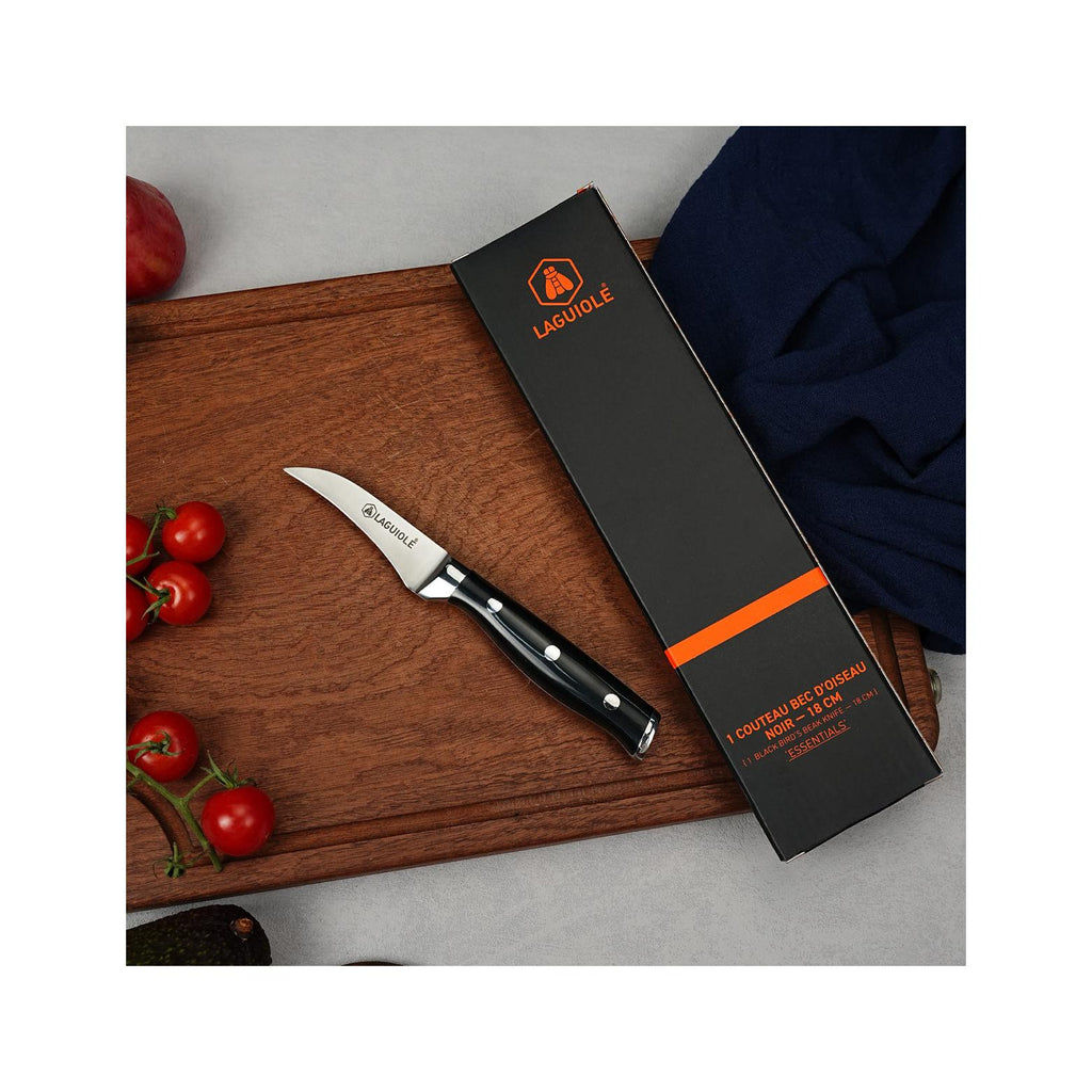 Essentials - Couteau Bec D'Oiseau - Acier - Noir
