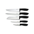 Lumin - Bloque + 5 Cuchillos - Acero - Negro