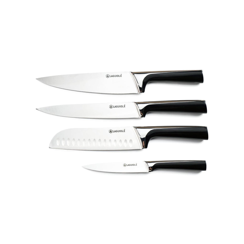 ScintiBois - Bloc + 4 Couteaux - Acier - Noir