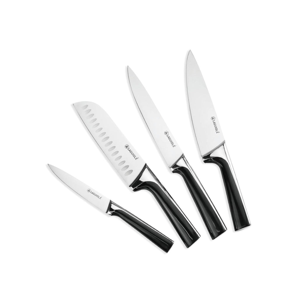 ScintiBois - Bloc + 4 Couteaux - Acier - Noir