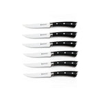 LustroBois - Set 6 Couteaux - Acier - Noir