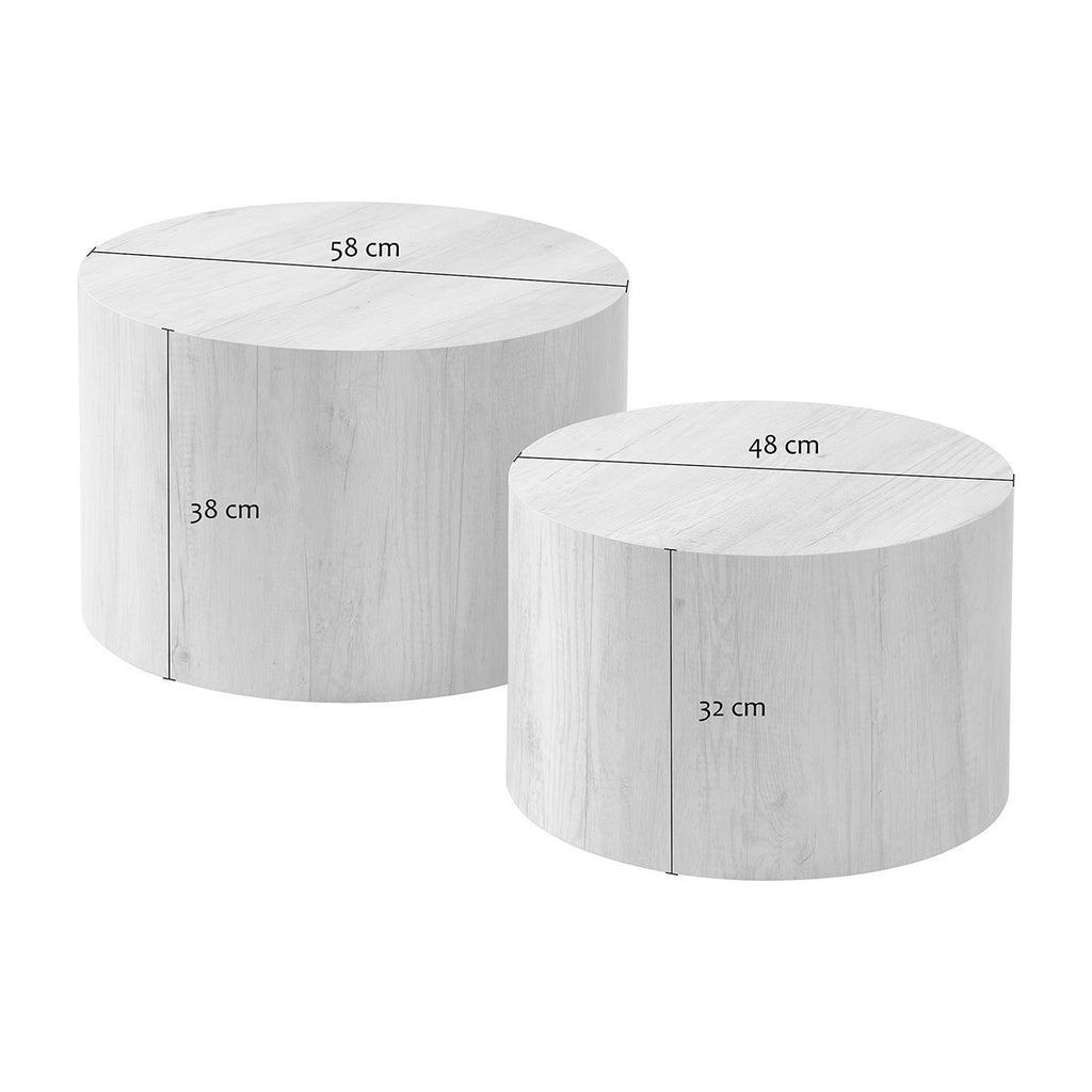 Maia - Lot De 2 Tables Basses Rondes