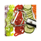 Set 2 Piezas Pelador De Verduras + Mini Rallador - Naranja / Plata