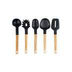 Sève - Set 6 Ustensiles De Cuisine - Inox Et Bois D'Acacia - Argenté / Bois