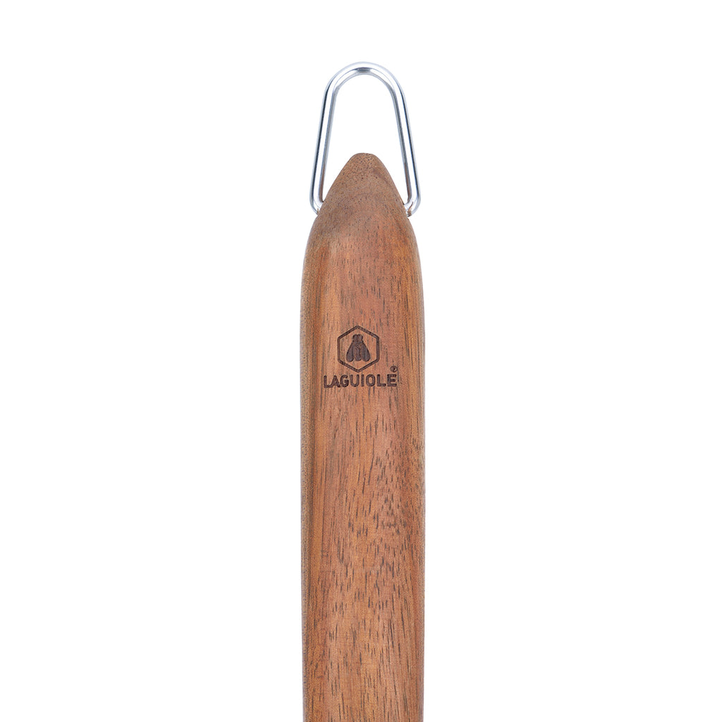 Sève - Set de 2 utensilios para barbacoa cuchillo + tenedor - Acero y madera de acacia - Plata / Madera