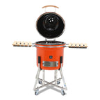 Barbacoa Kamado Con Funda Protectora - Acero - Naranja