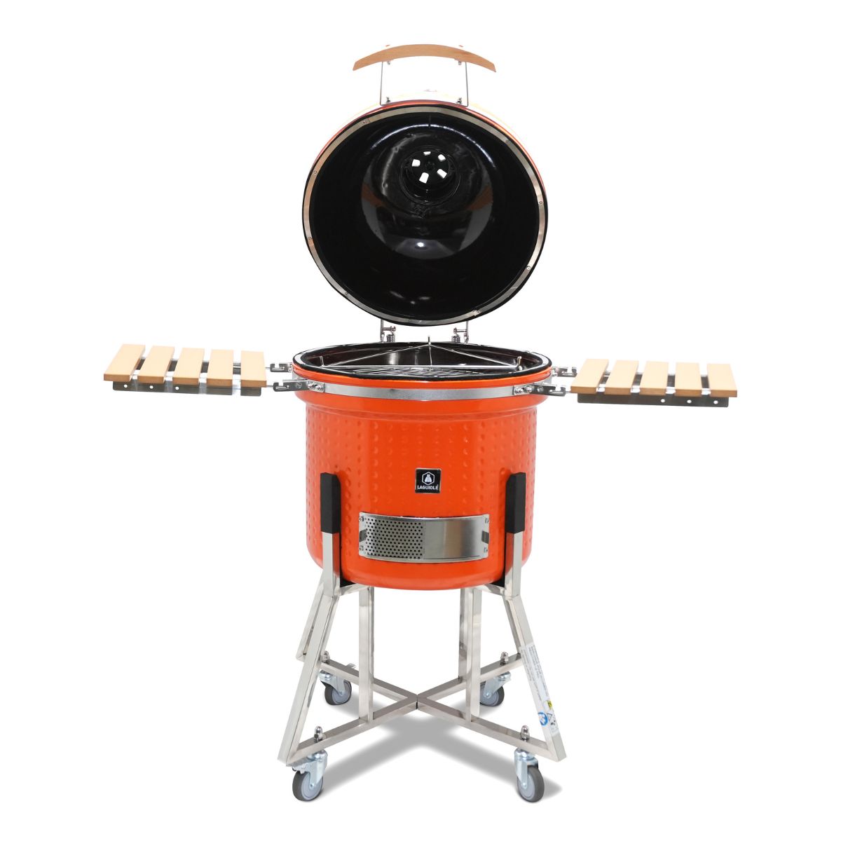 Barbacoa Kamado Con Funda Protectora - Acero - Naranja