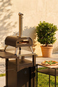 Four À Pizza Avec Accessoires Et Housse De Protection - Inox Et Pierre Naturelle - Noir
