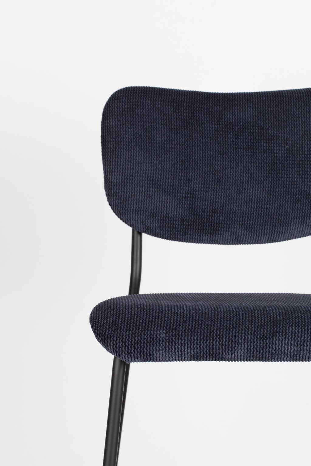 Benson 64.5 Cm - Set of 2 Bar & Counter Stools - Fabric - Dark Blue