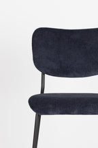 Benson 64.5 Cm - Set of 2 Bar & Counter Stools - Fabric - Dark Blue