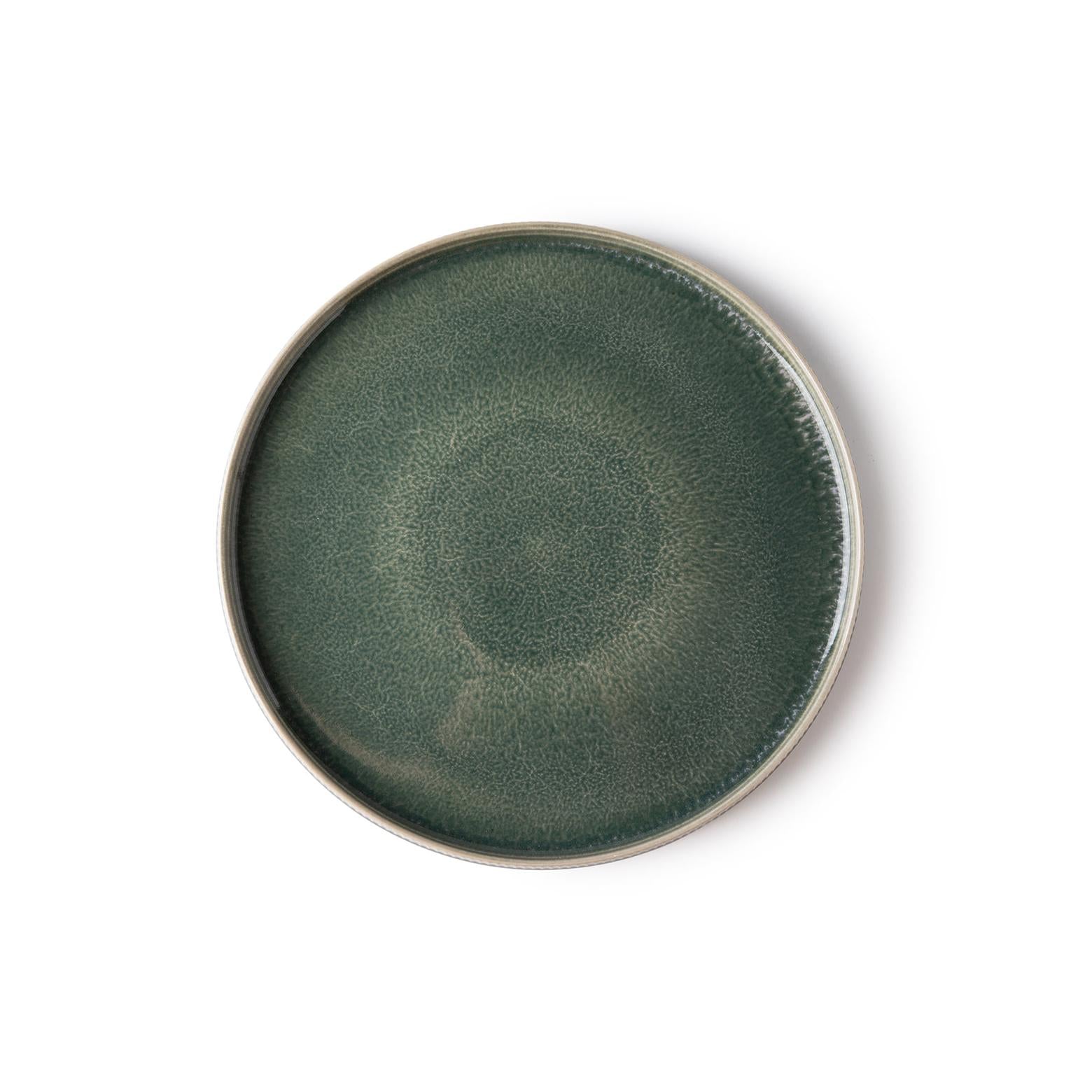 Jade - Vajilla de 12 piezas - Gres reactivo - Verde