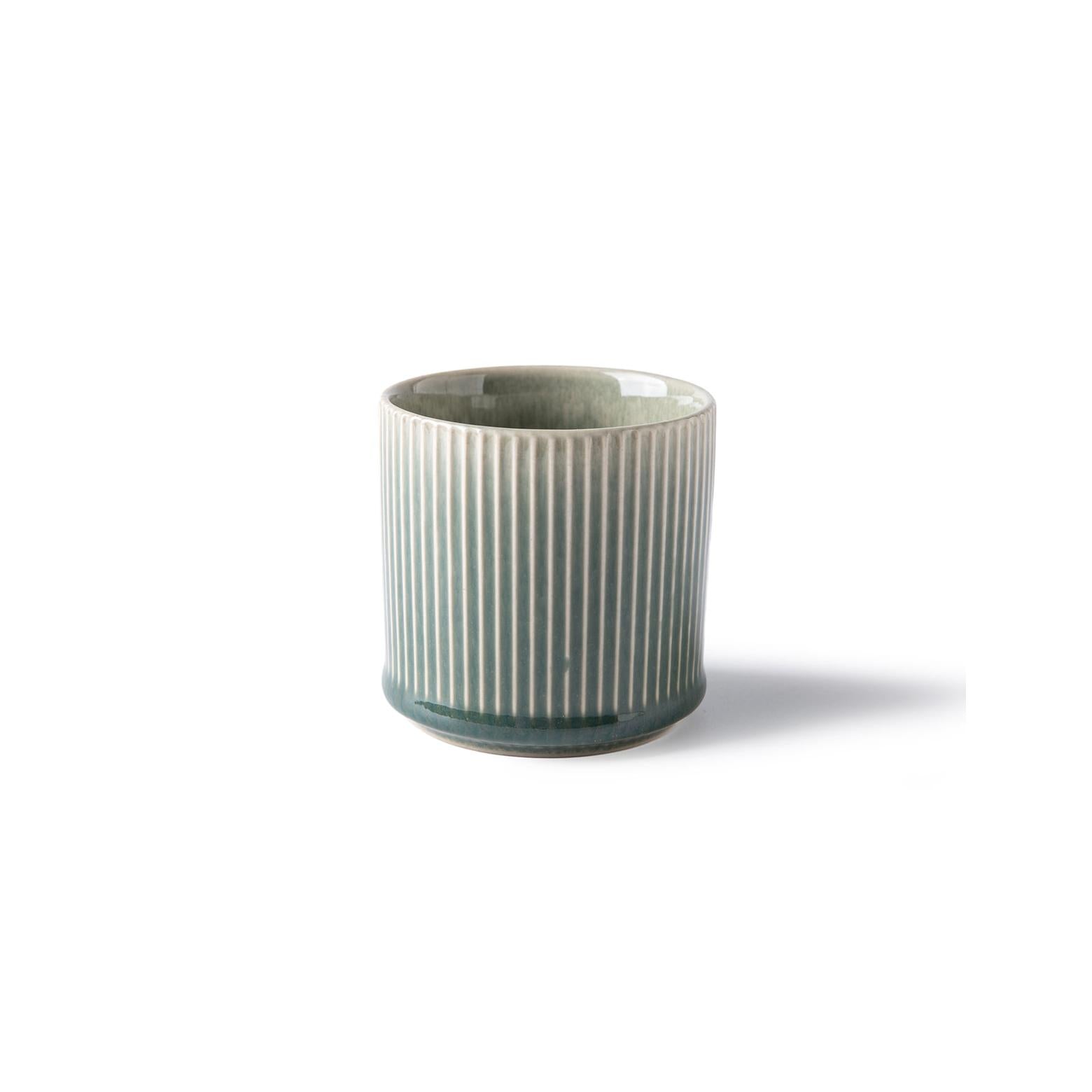 Jade - Set of 4 Mugs - Reactive Stoneware - Green