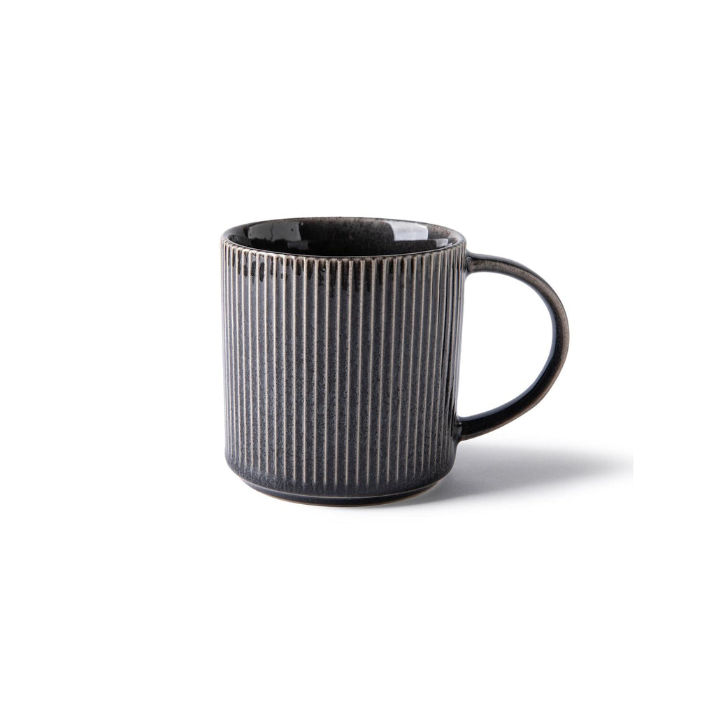 Charbon - Lot De 2 Mugs - Grès Réactif - Noir