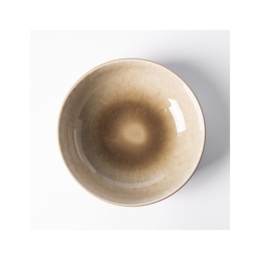 Iris Taupe - 18 Piece Dinner Service - Reactive Stoneware - Taupe