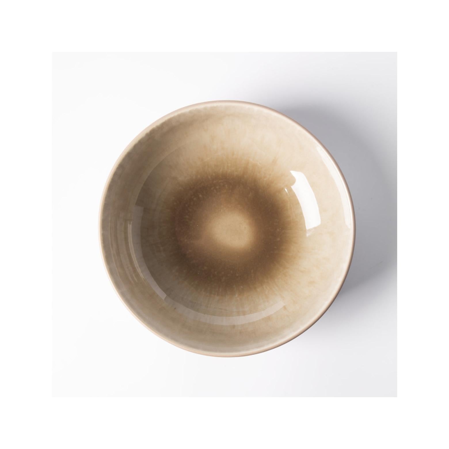 Iris Taupe - 18 Piece Dinner Service - Reactive Stoneware - Taupe