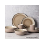 Iris Taupe - 18 Piece Dinner Service - Reactive Stoneware - Taupe