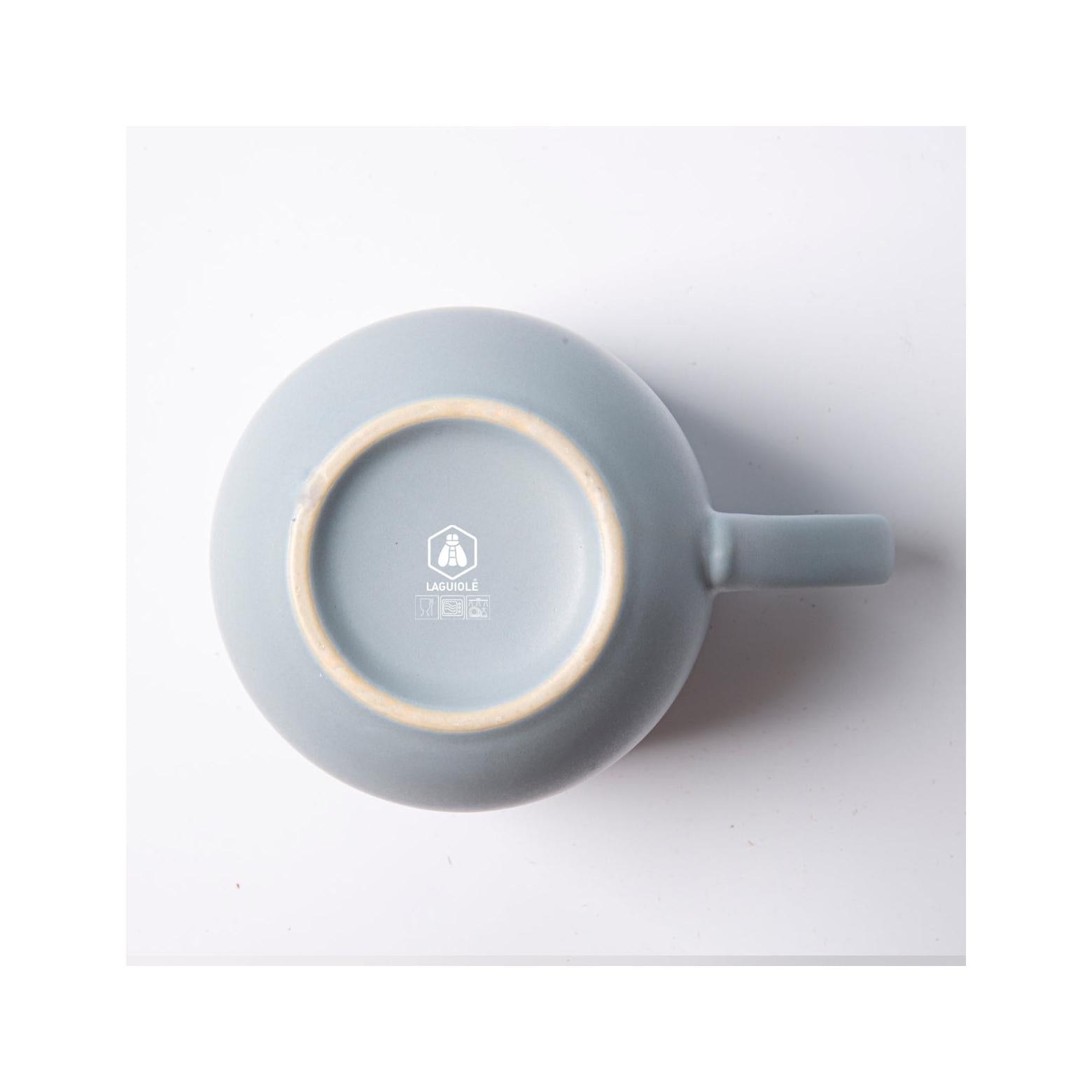 Iris Bleu - Lot De 2 Mugs - Grès Réactif - Bleu