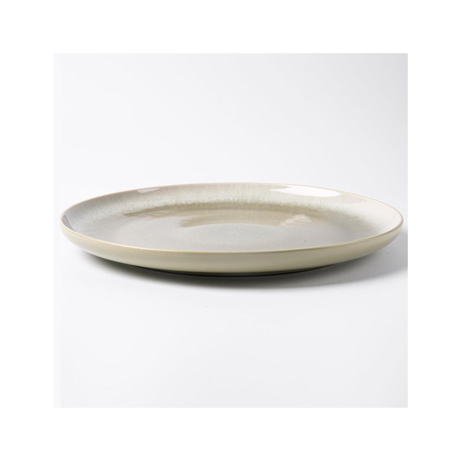 Iris Vert - 12 Piece Table Service - Reactive Stoneware - Green