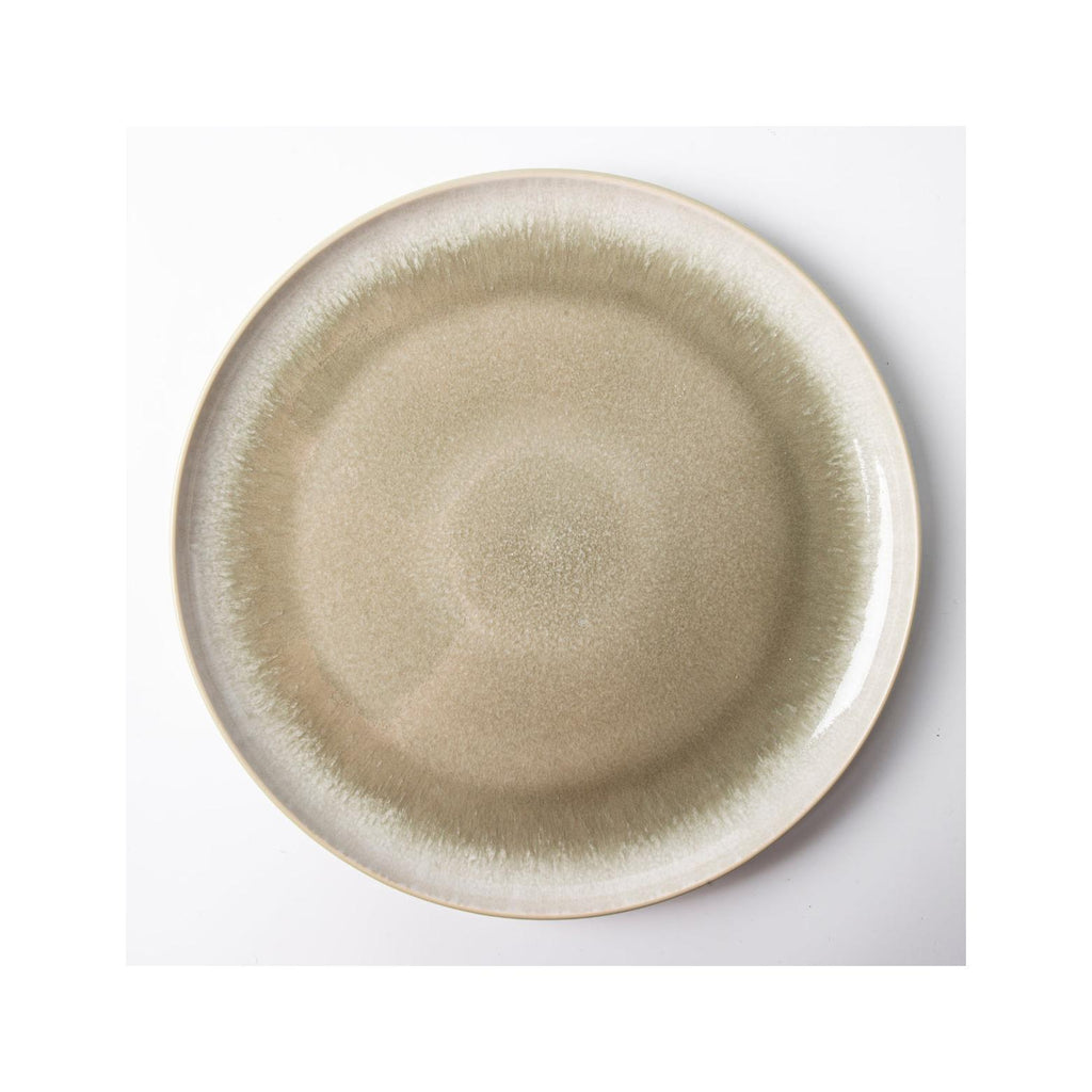 Iris Vert - 12 Piece Table Service - Reactive Stoneware - Green