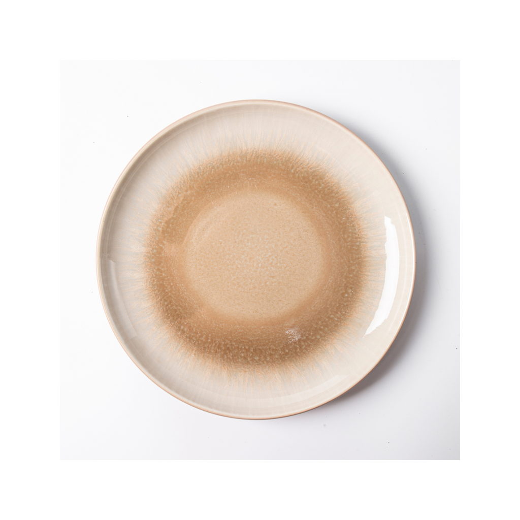 Iris Taupe - Service De Table 12 Pièces - Grès Réactif - Taupe