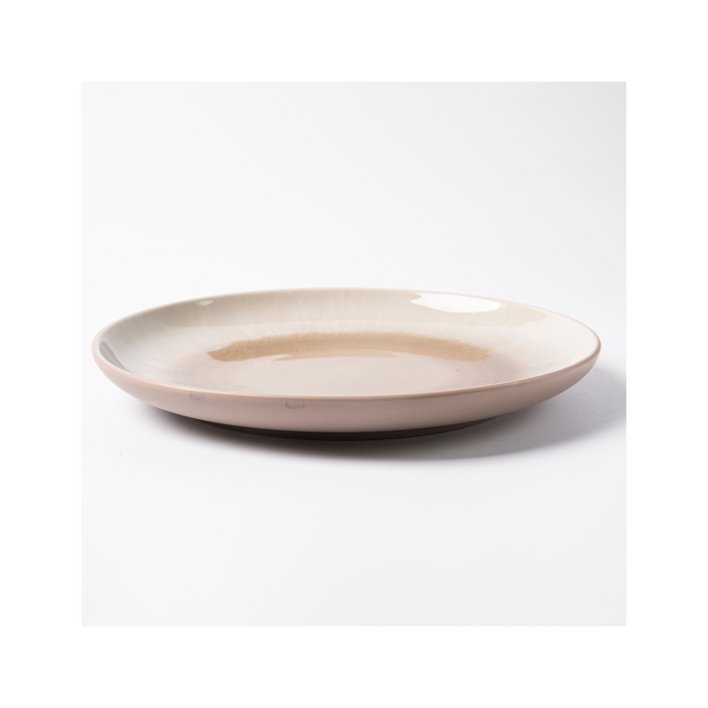 Iris Taupe - Service De Table 12 Pièces - Grès Réactif - Taupe