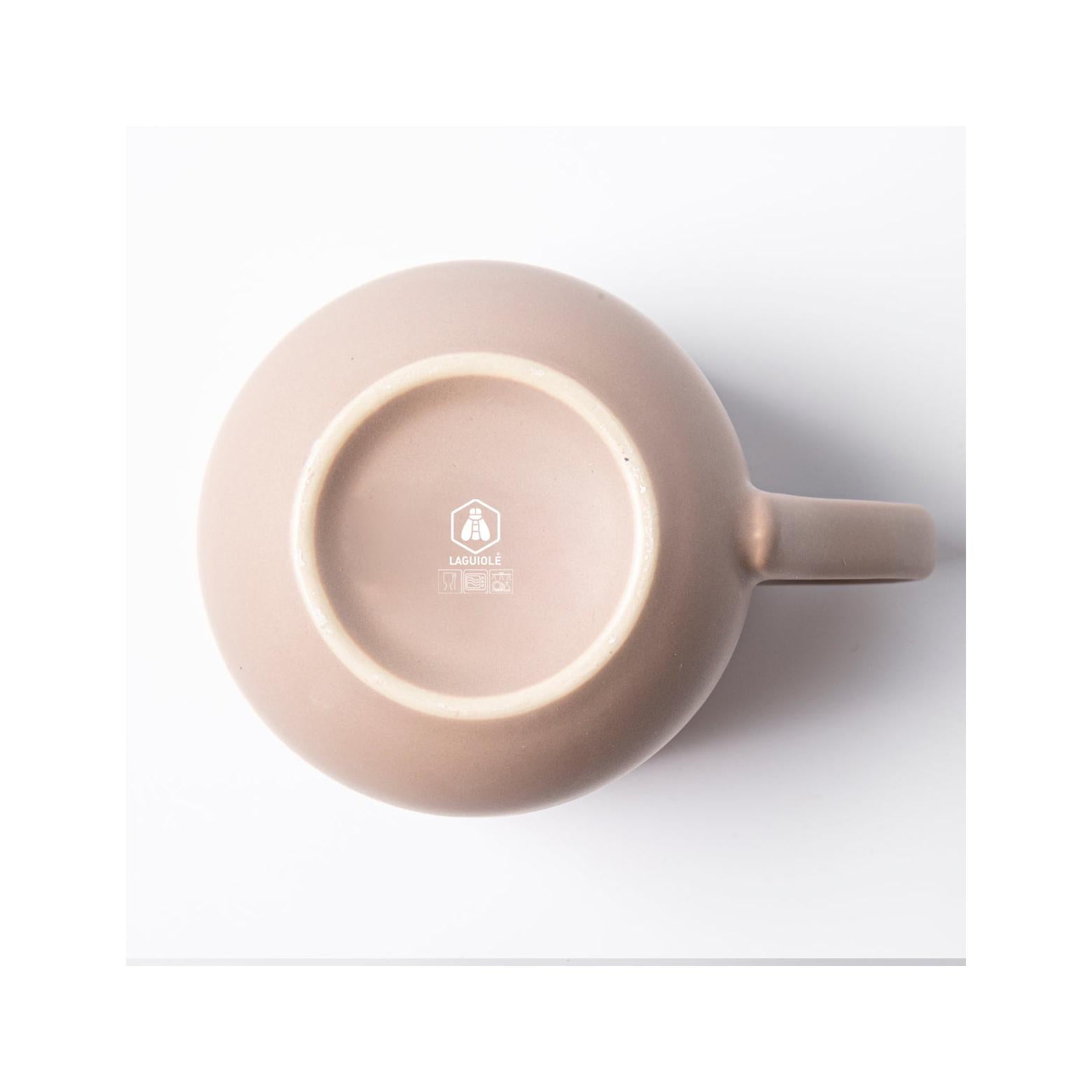Iris Taupe - Lot De 2 Mugs - Grès Réactif - Taupe