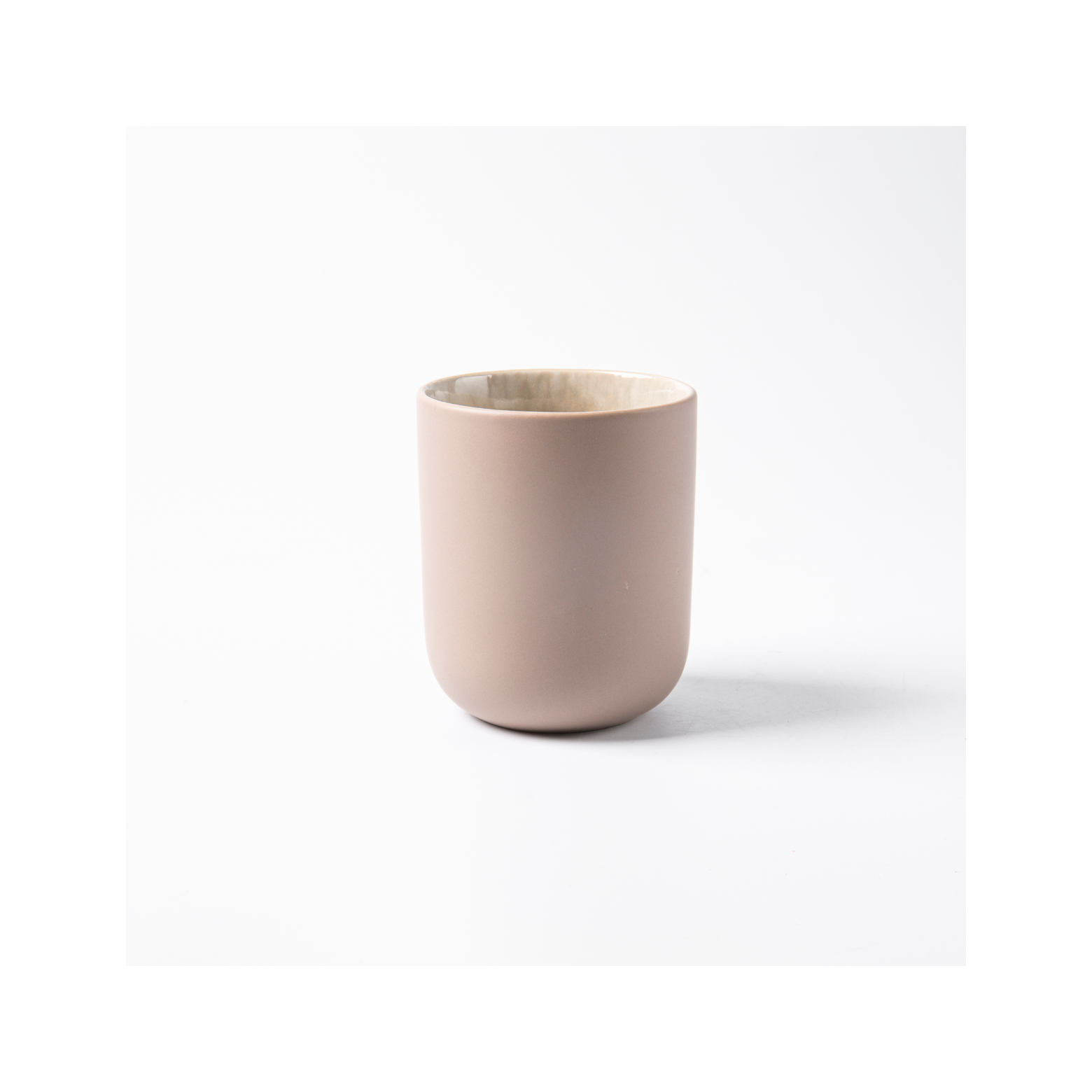 Iris Taupe - Lot De 4 Tasses - Grès Réactif - Taupe