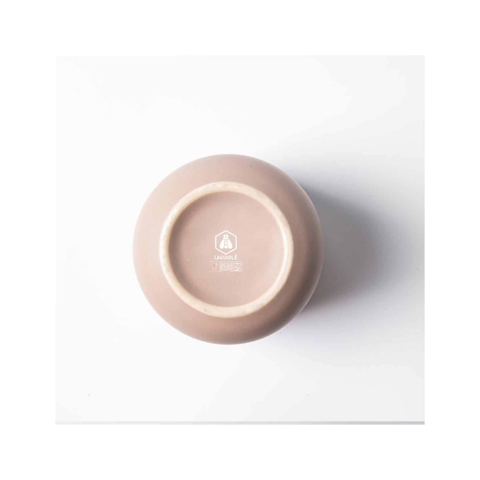 Iris Taupe - Lot De 4 Tasses - Grès Réactif - Taupe
