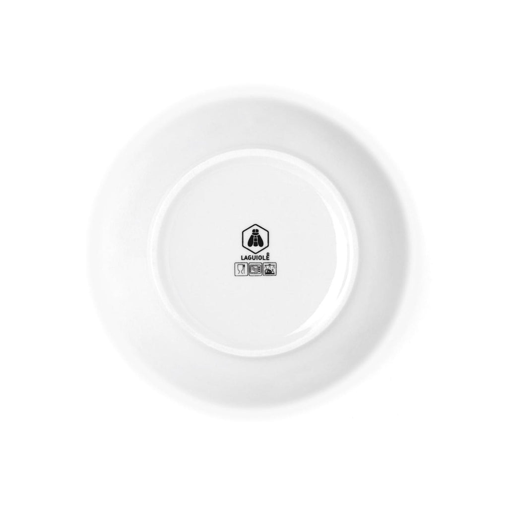 Sélène - Lot De 6 Assiettes Creuses - Porcelaine - Blanc Liseré Argenté
