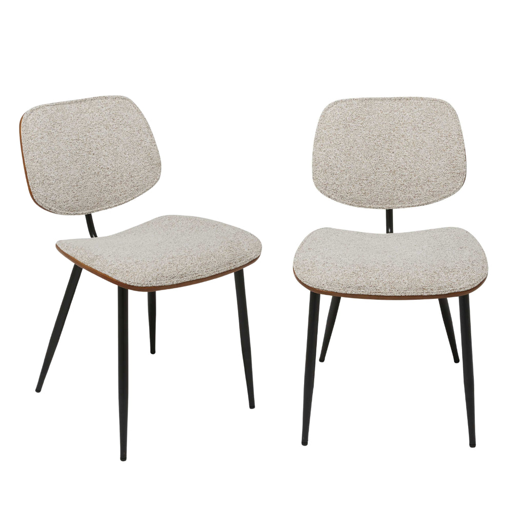 Onde - Lot De 2 Chaises - Tissu - Beige
