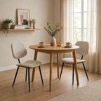 Onde - Lot De 2 Chaises - Tissu - Beige