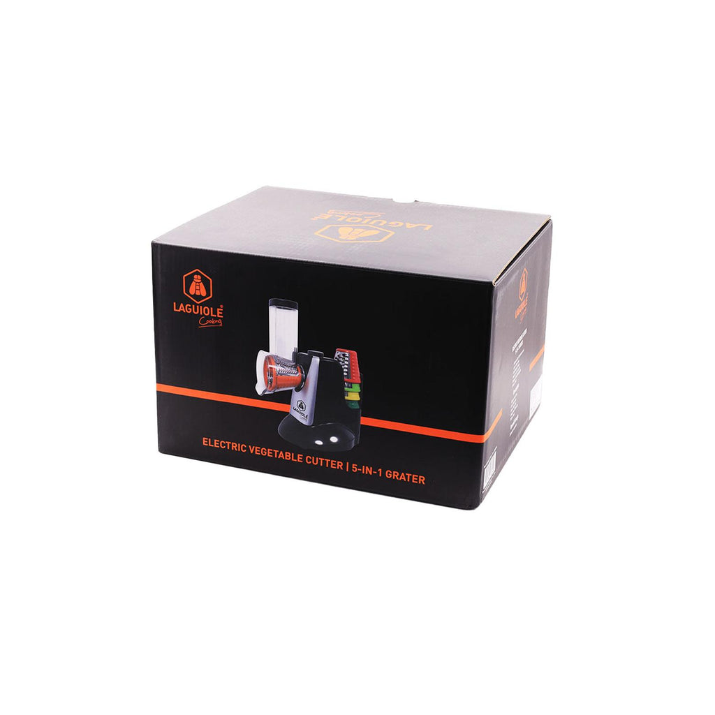 Découpe-Légumes Électrique Râpe 5 En 1 - Noir / Argent
