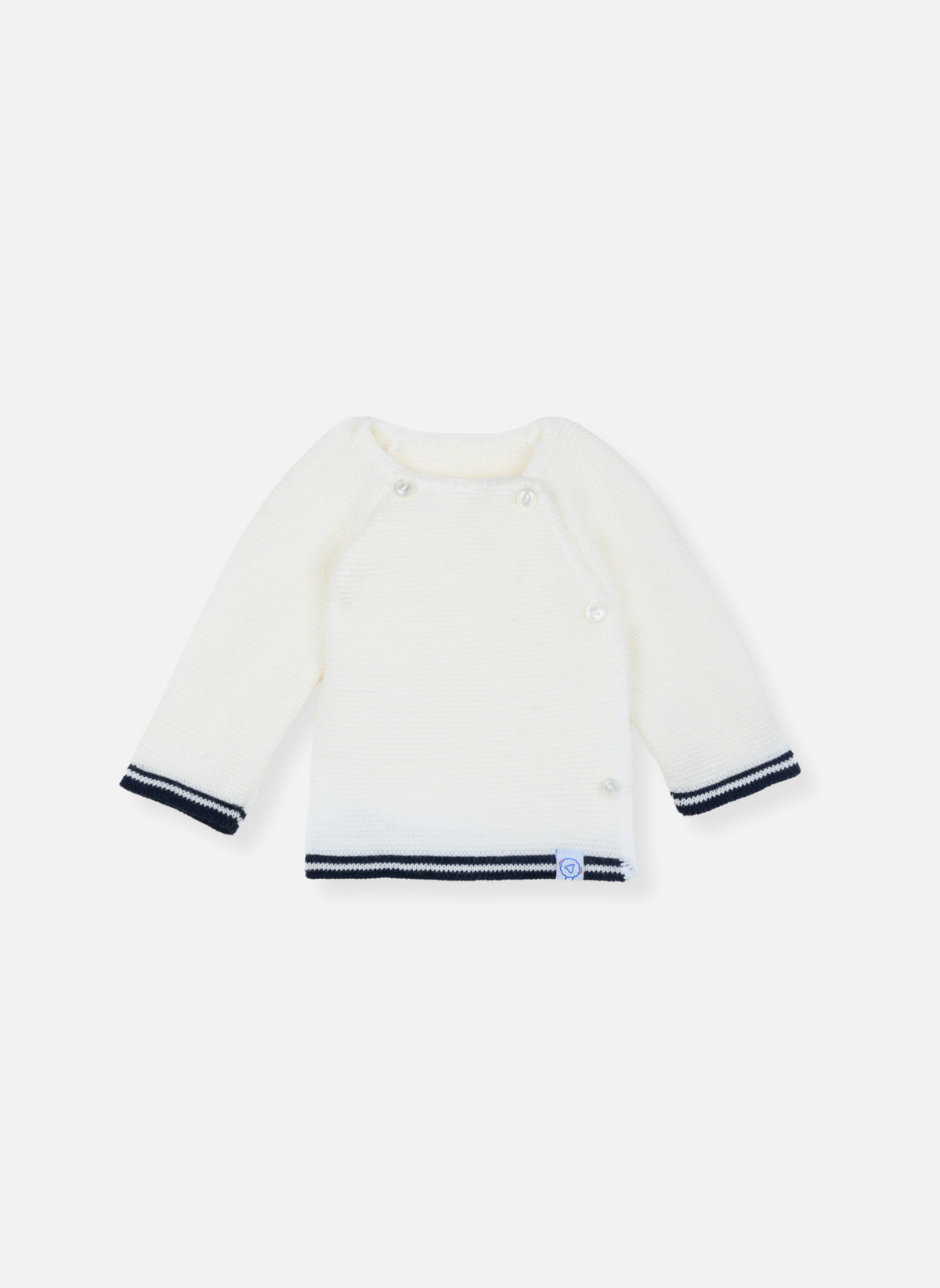 Brassières Bébé Liseré - Rayé Ecru/Marine