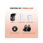 Mini Blender À Smoothies 350 W 6 Pièces - Noir / Orange