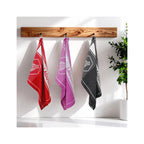 Miel - Lot De 3 Torchons Jacquard - Coton - Rouge